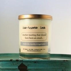 Cedar Mountain Candle Another Meeting That Should Have Been An Email - Scented In Whiskey & Coffee