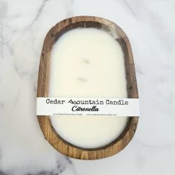 Cedar Mountain Candle Candles CLEARANCE 3 Wick Natural Dough Bowl Soy Candle - Citronella