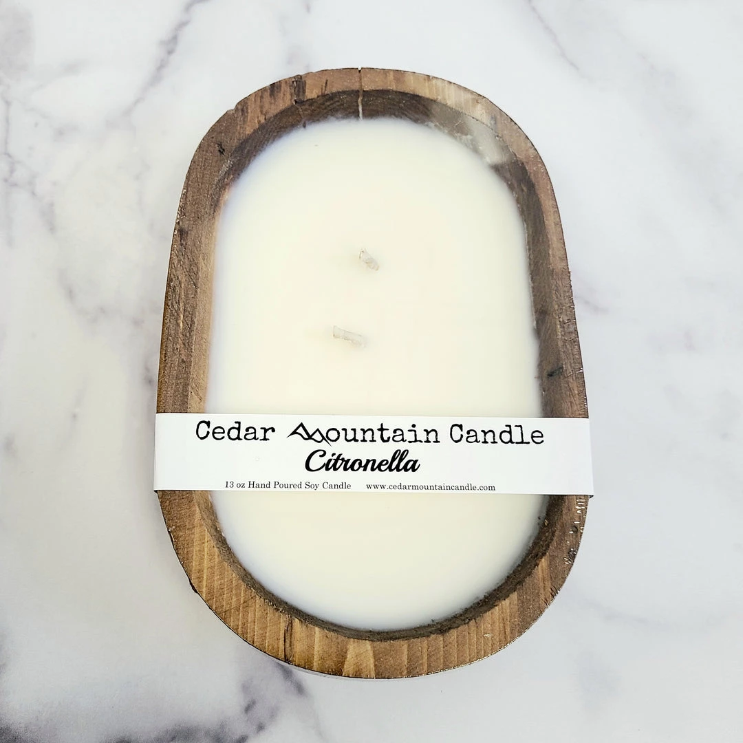 Cedar Mountain Candle Candles CLEARANCE 3 Wick Natural Dough Bowl Soy Candle - Citronella 2 Cedar Mountain Candle Candles CLEARANCE 3 Wick Natural Dough Bowl Soy Candle - Citronella