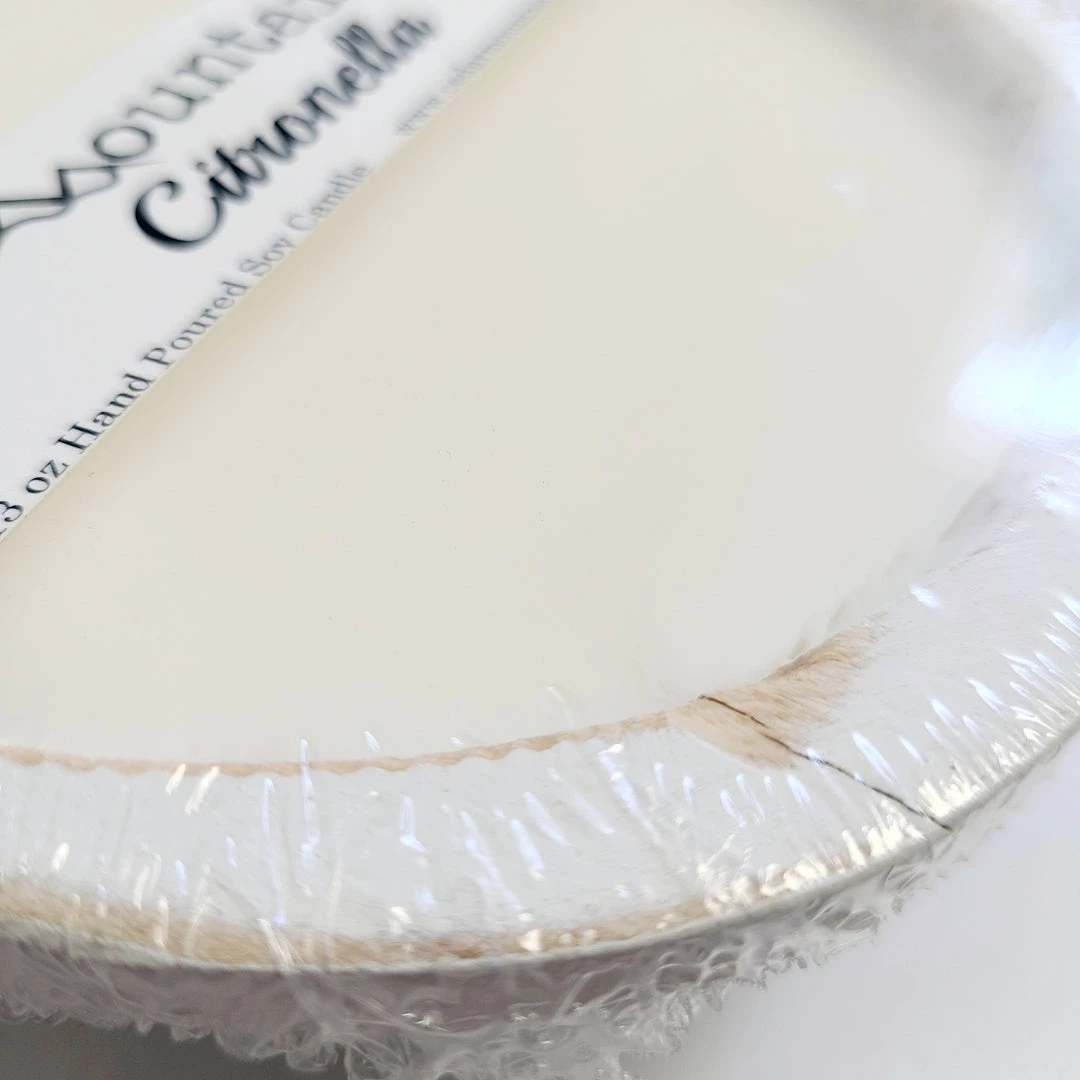 Cedar Mountain Candle Candles CLEARANCE 3 Wick White Dough Bowl Soy Candle - Citronella 3 Cedar Mountain Candle Candles CLEARANCE 3 Wick White Dough Bowl Soy Candle - Citronella