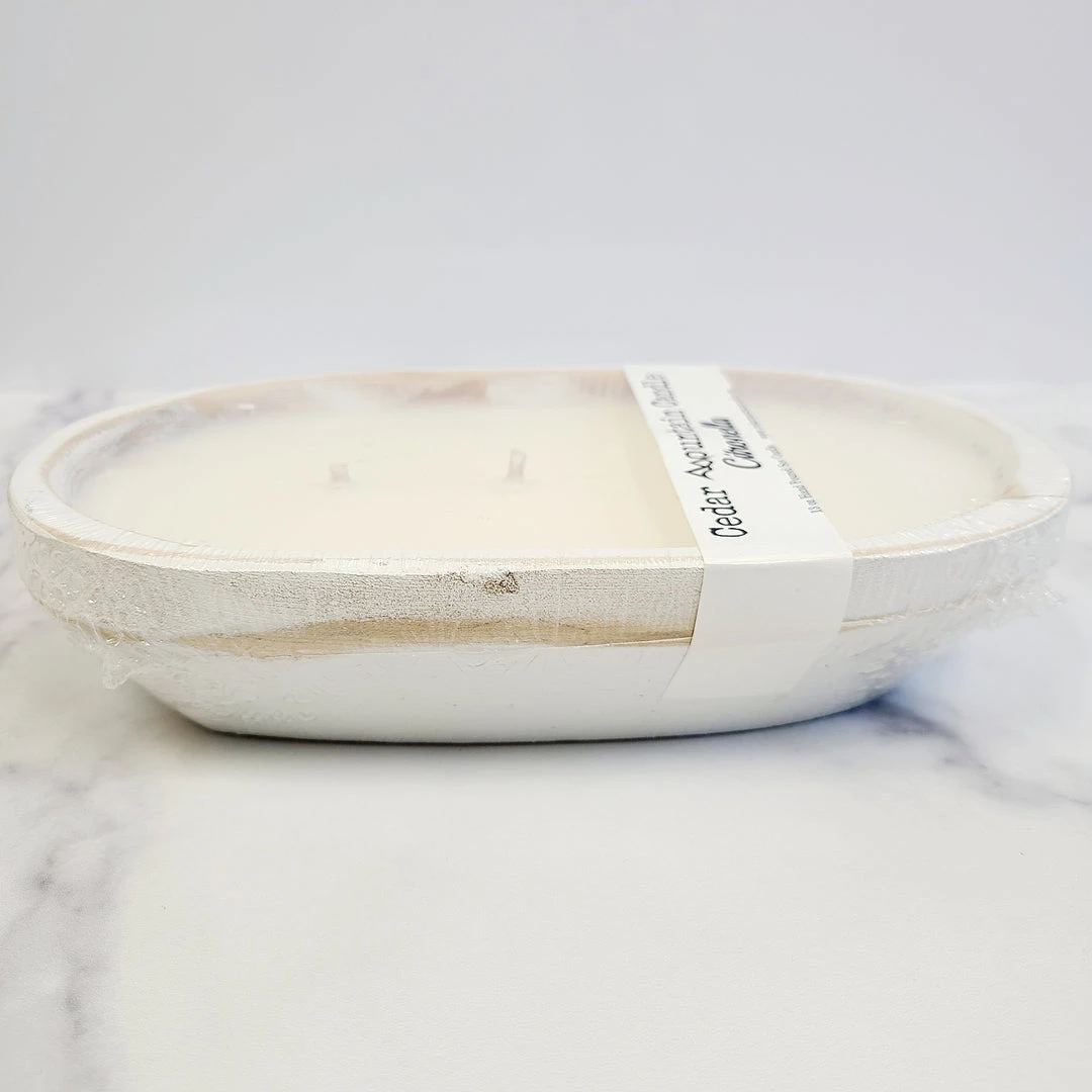 Cedar Mountain Candle Candles CLEARANCE 3 Wick White Dough Bowl Soy Candle - Citronella 2 Cedar Mountain Candle Candles CLEARANCE 3 Wick White Dough Bowl Soy Candle - Citronella