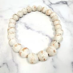 Cedar Mountain Candle CLEARANCE Distressed White Farmhouse Clay Beads