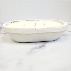 Cedar Mountain Candle Candles CLEARANCE 3 Wick White Dough Bowl Soy Candle - Citronella 7 Cedar Mountain Candle Candles CLEARANCE 3 Wick White Dough Bowl Soy Candle - Citronella