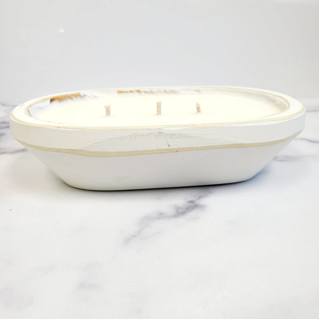 Cedar Mountain Candle Candles CLEARANCE 3 Wick White Dough Bowl Soy Candle - Citronella 4 Cedar Mountain Candle Candles CLEARANCE 3 Wick White Dough Bowl Soy Candle - Citronella