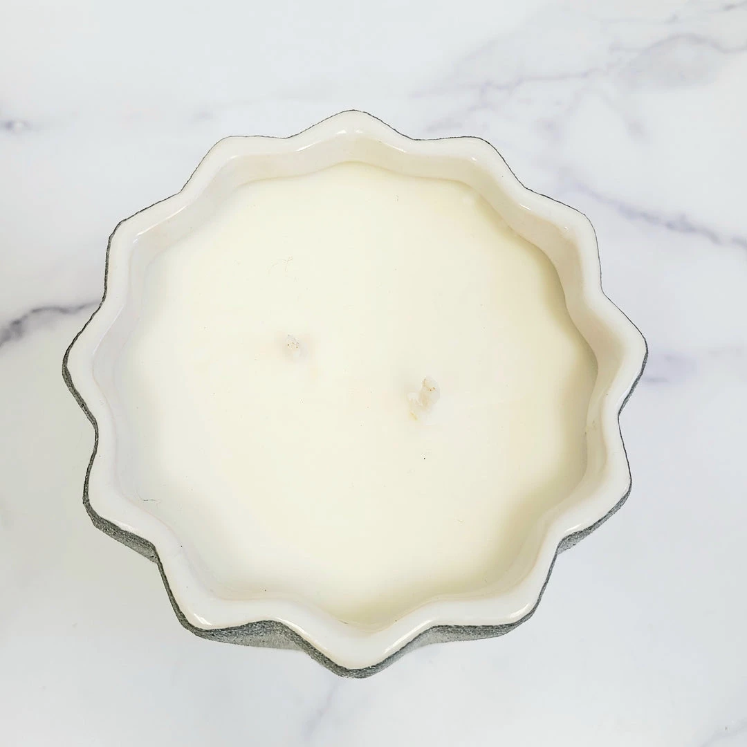 Cedar Mountain Candle Candles CLEARANCE Grey Geometric Planter Soy Candle - Pumpkin Souffle 2 Cedar Mountain Candle Candles CLEARANCE Grey Geometric Planter Soy Candle - Pumpkin Souffle