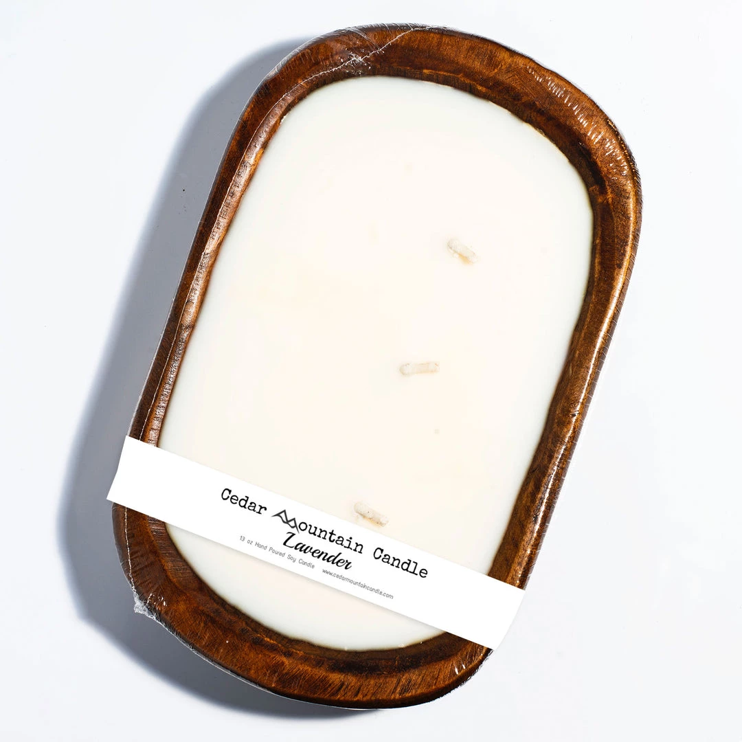 Cedar Mountain Candle Wholesale Lavender - 3 Wick Natural Wood Dough Bowl 2 Cedar Mountain Candle Wholesale Lavender - 3 Wick Natural Wood Dough Bowl