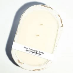 Cedar Mountain Candle Wholesale Candles Peony & Vanilla Rosewater - 3 Wick White Wood Dough Bowl