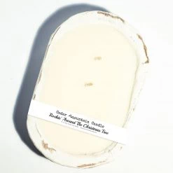 Cedar Mountain Candle Wholesale Rockin' Around The Christmas Tree - 3 Wick White Wood Dough Bowl Candles