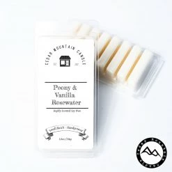Cedar Mountain Candle Wholesale Peony & Vanilla Rosewater - 5.5 Oz Wax Melts