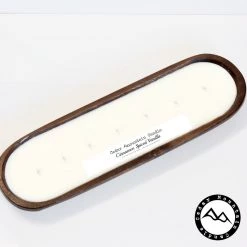 Cedar Mountain Candle Wholesale Cinnamon Spiced Vanilla - 7 Wick Natural Wood Dough Bowl Soy Candle Candles