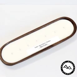 Cedar Mountain Candle Wholesale Aspen Leaves - 7 Wick Natural Wood Dough Bowl Soy Candle