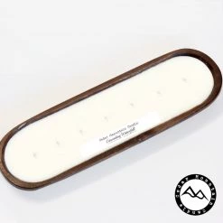 Cedar Mountain Candle Wholesale Cascading Waterfall - 7 Wick Natural Wood Dough Bowl Soy Candle Candles