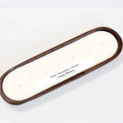 Cedar Mountain Candle Wholesale Orange Blossom - 7 Wick Natural Wood Dough Bowl Soy Candle Candles