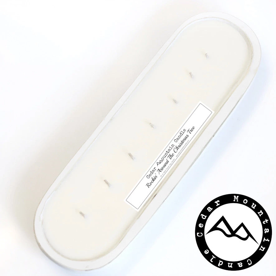 Cedar Mountain Candle Wholesale Rockin' Around The Christmas Tree - 7 Wick White Wood Dough Bowl Soy Candle 2 Cedar Mountain Candle Wholesale Rockin' Around The Christmas Tree - 7 Wick White Wood Dough Bowl Soy Candle