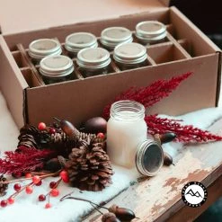 Cedar Mountain Candle Sales 26 Cedar Mountain Candle Winter & Holiday Mini Mason Jar Candle Set - Set Of 8 Candles