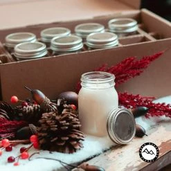 Cedar Mountain Candle Winter & Holiday Mini Mason Jar Candle Set - Set Of 8 Candles 7 Cedar Mountain Candle Winter & Holiday Mini Mason Jar Candle Set - Set Of 8 Candles