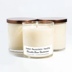 Cedar Mountain Candle Wholesale Candles Vanilla Bean Nectarine Candle - 9 Oz Whiskey Glass Candle