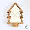 Cedar Mountain Candle Christmas Tree Wood Dough Bowl Soy Candle Candles
