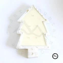 Cedar Mountain Candle 5 Wick White Wood Christmas Tree Bowl Candle - Cinnamon & Clove Bud