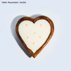 Cedar Mountain Candle Wholesale Candles Christmas Hearth - Heart Dough Bowl Soy Candle - 30 Oz