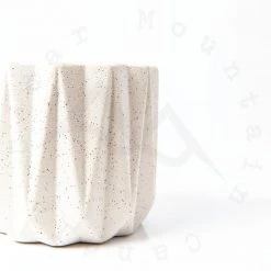 Cedar Mountain Candle White Geometric Planter Soy Candle - Choose Your Scent Candles