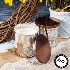 Cedar Mountain Candle CLEARANCE Gold Mercury Glass Jar 9 Oz Soy Candle - Choose Your Scent