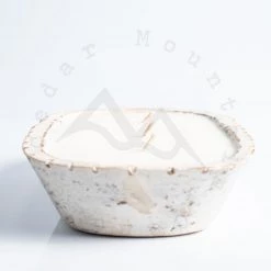 Cedar Mountain Candle Candles 3 Wick Pottery Dough Bowl Soy Candle - No Beads