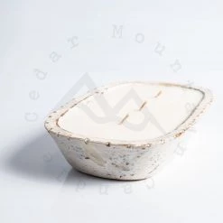 Cedar Mountain Candle Wholesale Christmas Hearth - 3 Wick Clay Bowl Candle