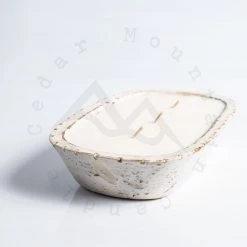 Cedar Mountain Candle Candles 3 Wick Pottery Dough Bowl Soy Candle - No Beads