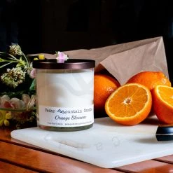Cedar Mountain Candle Wholesale Orange Blossom - 9 Oz Whiskey Glass Candle Candles