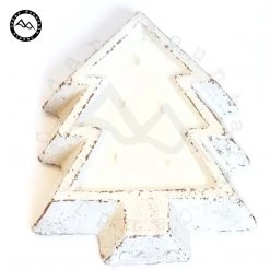 Cedar Mountain Candle 5 Wick White Pottery Christmas Tree Bowl Candle - Fresh Brewed Coffee Candles