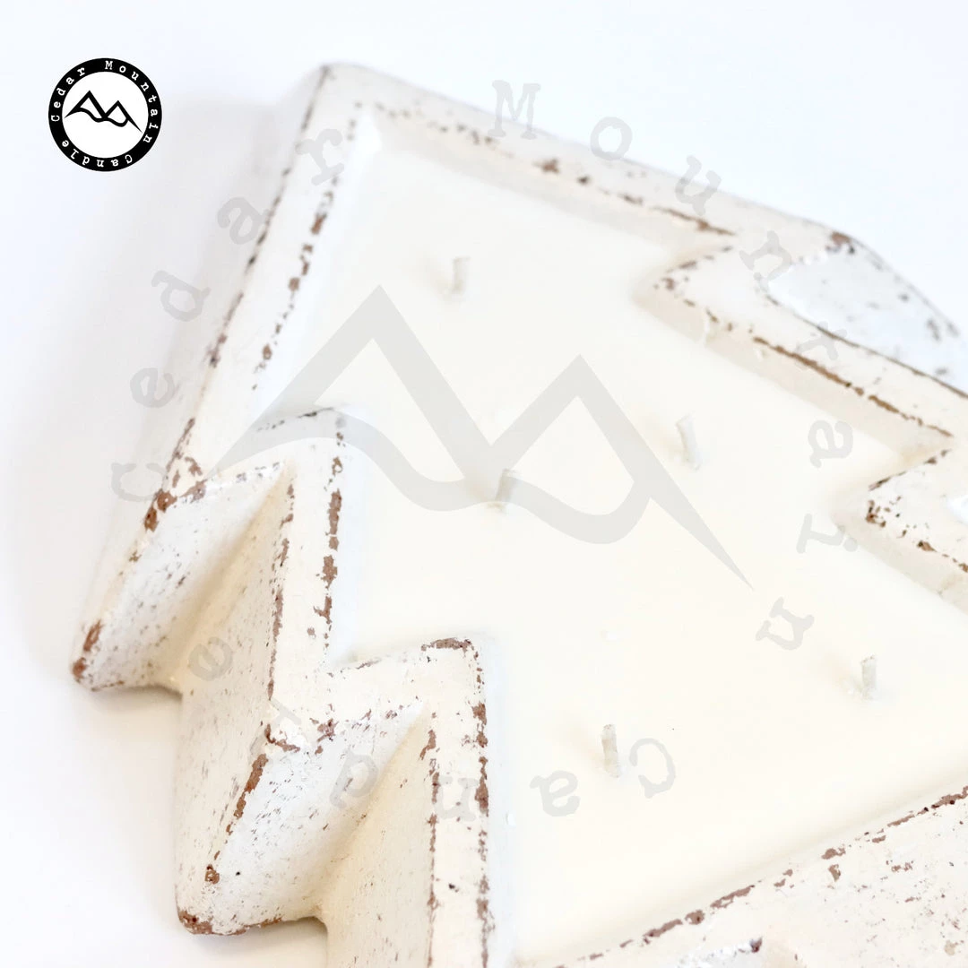 Cedar Mountain Candle 5 Wick White Pottery Christmas Tree Bowl Candle - Christmas Hearth 3 Cedar Mountain Candle 5 Wick White Pottery Christmas Tree Bowl Candle - Christmas Hearth