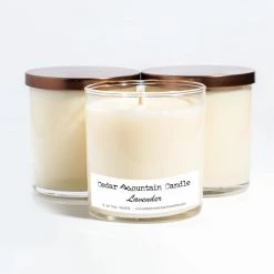 Cedar Mountain Candle Wholesale Lavender - 9 Oz Whiskey Glass Candle Candles
