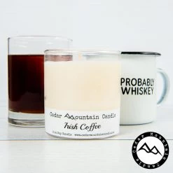 Cedar Mountain Candle Wholesale Irish Coffee - 9 Oz Whiskey Glass Candle