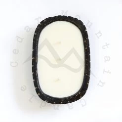 Cedar Mountain Candle Candles 3 Wick Pottery Dough Bowl Soy Candle - No Beads