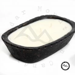 Cedar Mountain Candle 3 Wick Boho Black Pottery Dough Bowl Candle - Apple Maple Bourbon