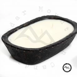 Cedar Mountain Candle 3 Wick Boho Black Pottery Dough Bowl Candle - Cinnamon & Clove Bud