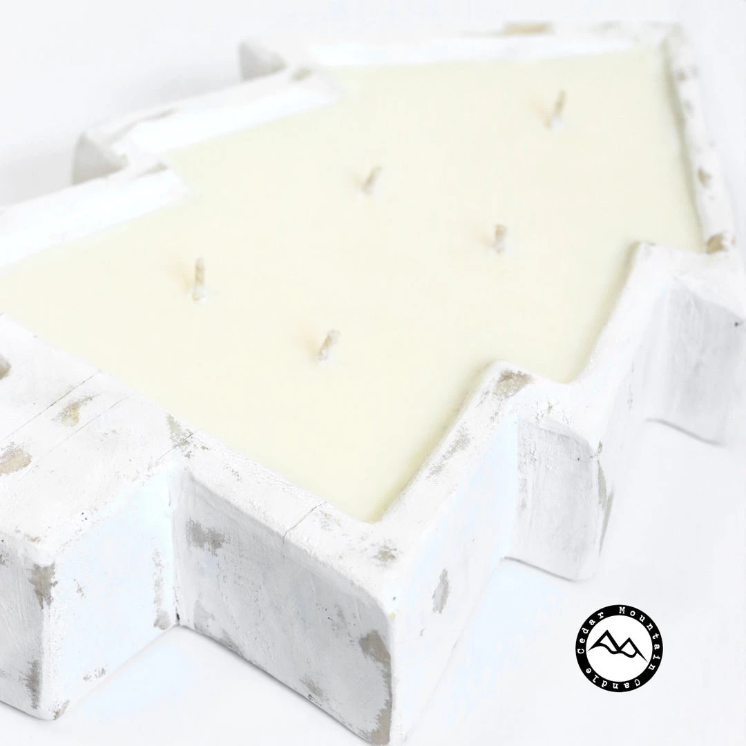 Cedar Mountain Candle Candles 5 Wick White Wood Christmas Tree Bowl Candle - Fraser Fir 4 Cedar Mountain Candle Candles 5 Wick White Wood Christmas Tree Bowl Candle - Fraser Fir