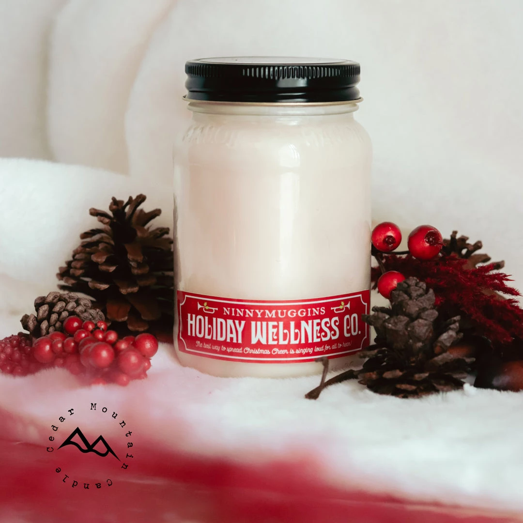Cedar Mountain Candle Candles Elf Ninnymuggins Mason Jar Soy Candle - Winter Scents 2 Cedar Mountain Candle Candles Elf Ninnymuggins Mason Jar Soy Candle - Winter Scents