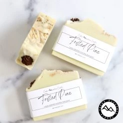 Cedar Mountain Candle All Natural Cold Process Handmade Bar Soap - Frosted Pine