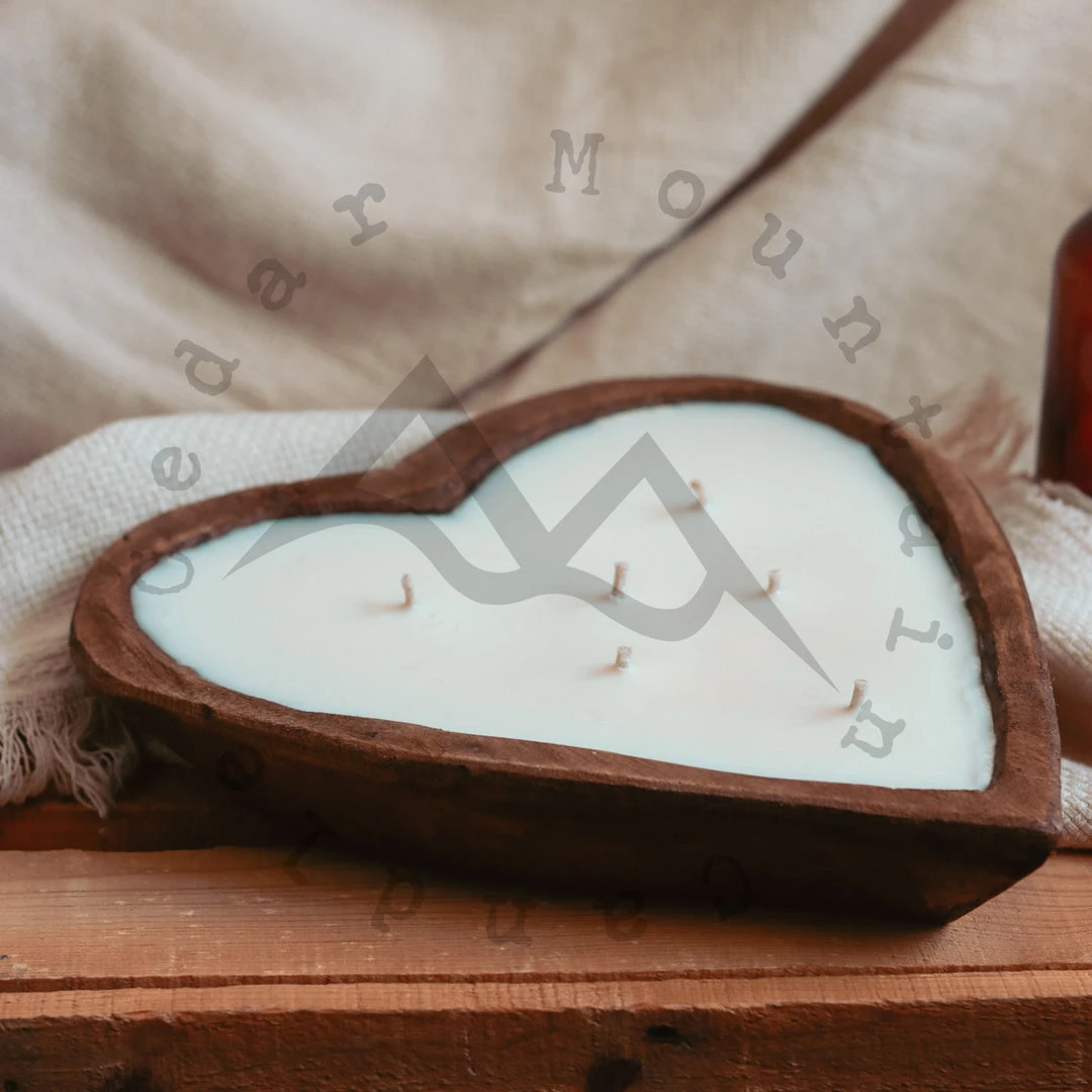 Cedar Mountain Candle Wholesale Lemon Pound Cake - Heart Dough Bowl Soy Candle - 30 Oz 4 Cedar Mountain Candle Wholesale Lemon Pound Cake - Heart Dough Bowl Soy Candle - 30 Oz