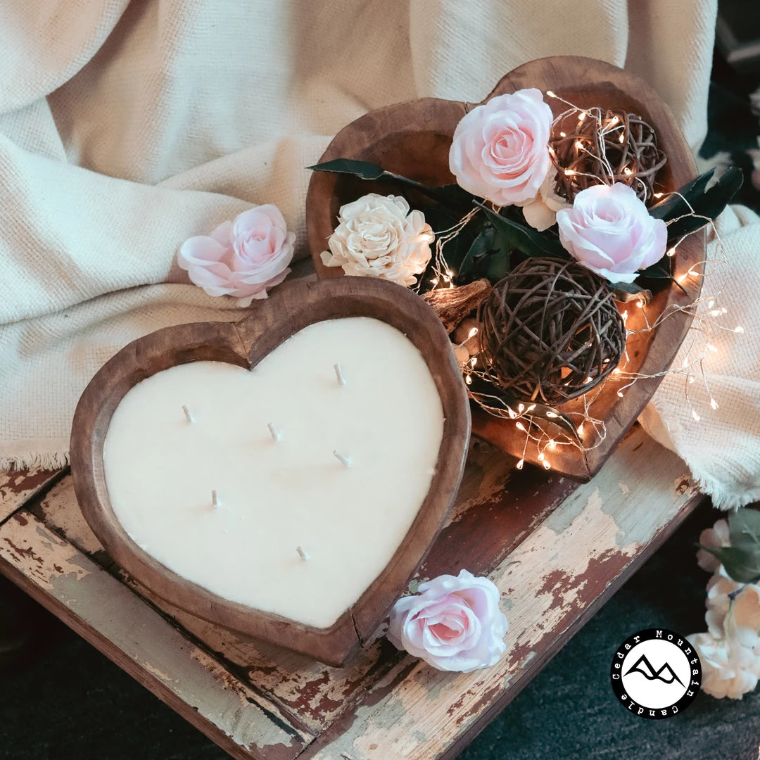 Cedar Mountain Candle Wholesale Mediterranean Fig - Heart Dough Bowl Soy Candle - 30 Oz Candles 1 Cedar Mountain Candle Wholesale Mediterranean Fig - Heart Dough Bowl Soy Candle - 30 Oz Candles