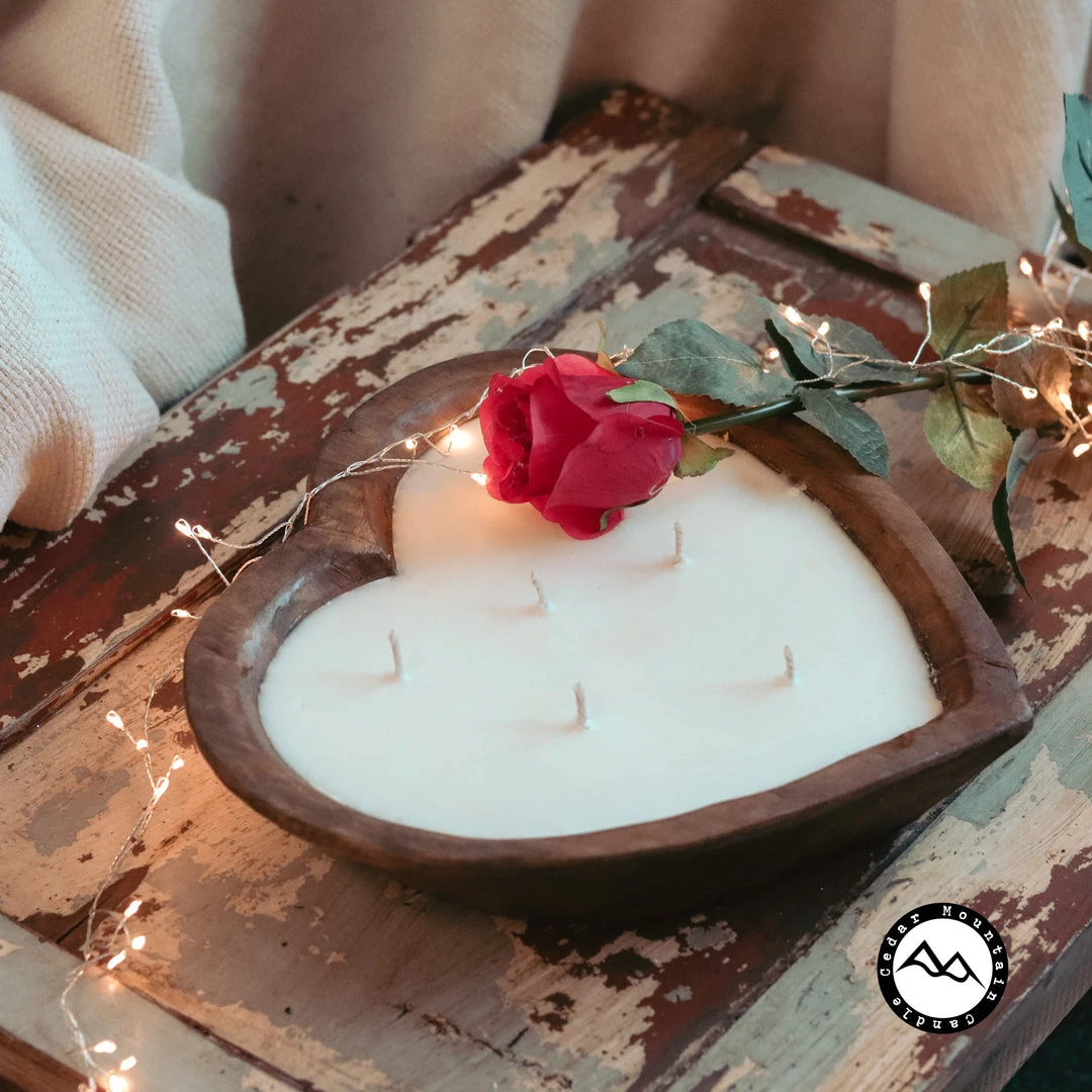 Cedar Mountain Candle Wholesale Flannel - Heart Dough Bowl Soy Candle - 30 Oz Candles 4 Cedar Mountain Candle Wholesale Flannel - Heart Dough Bowl Soy Candle - 30 Oz Candles