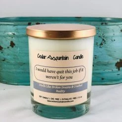 Cedar Mountain Candle Wholesale I Would Have Quit This Job If It Weren't For You - 9 Oz Candles