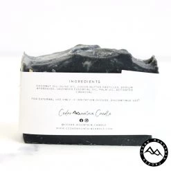 Cedar Mountain Candle Candles All Natural Cold Process Handmade Bar Soap - Lavender & Charcoal