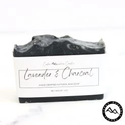 Cedar Mountain Candle Candles All Natural Cold Process Handmade Bar Soap - Lavender & Charcoal