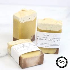 Cedar Mountain Candle All Natural Cold Process Handmade Bar Soap - Lemon Pound Cake Candles