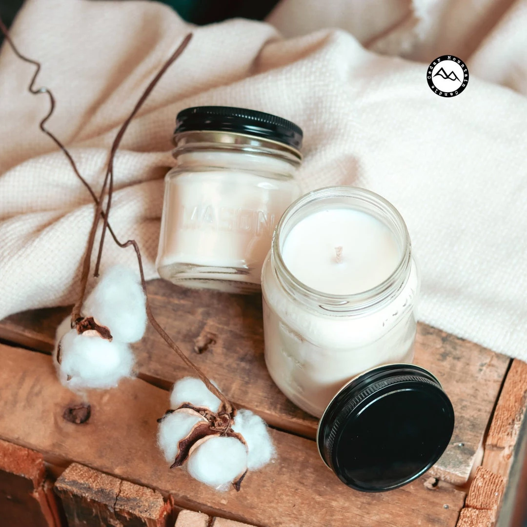 Cedar Mountain Candle Candles 13 Oz Clear Mason Jar Soy Candle - Cinnamon & Clove Bud 4 Cedar Mountain Candle Candles 13 Oz Clear Mason Jar Soy Candle - Cinnamon & Clove Bud