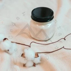 Cedar Mountain Candle 6.5 Oz Clear Mason Jar Soy Candle - Lavender Spring Apricot