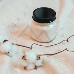 Cedar Mountain Candle 6.5 Oz Clear Mason Jar Soy Candle - Peony & Vanilla Rosewater